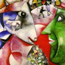 Chagall - I and the Village (1911)